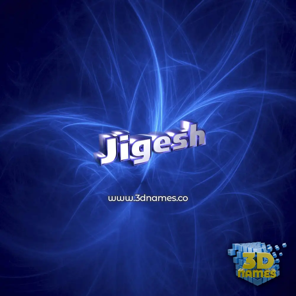 jigesh in Plasma style - 3D name wallpaper