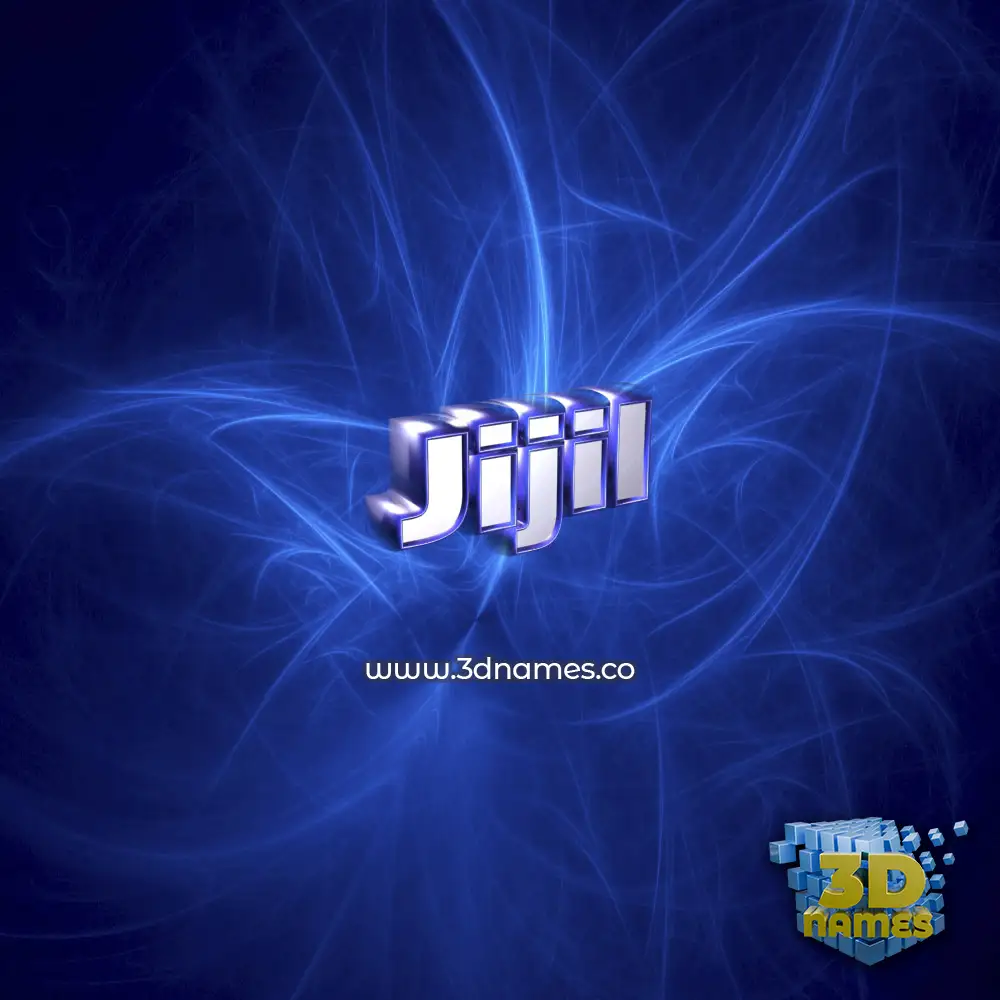 jijil in Plasma style - 3D name wallpaper