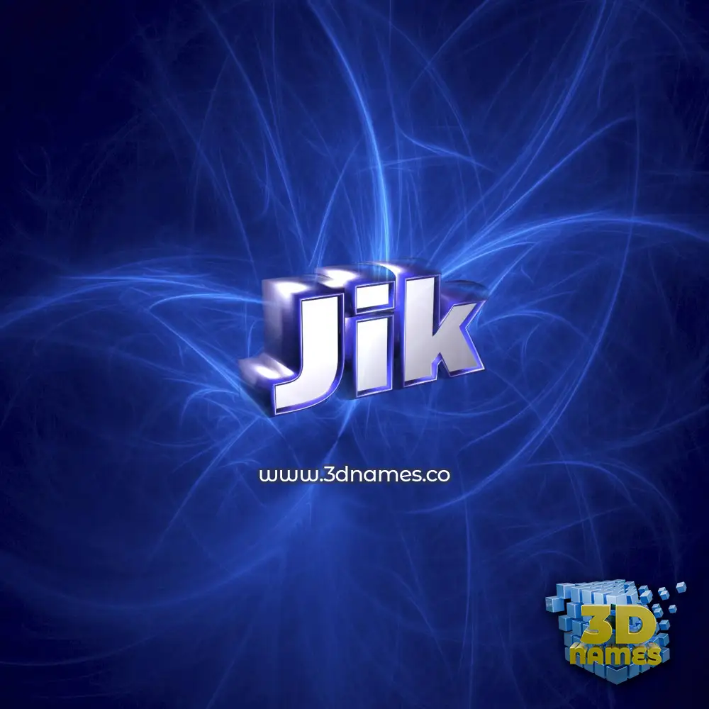 jik in Plasma style - 3D name wallpaper