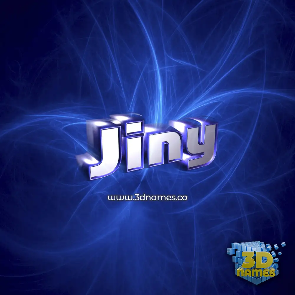 jiny in Plasma style - 3D name wallpaper