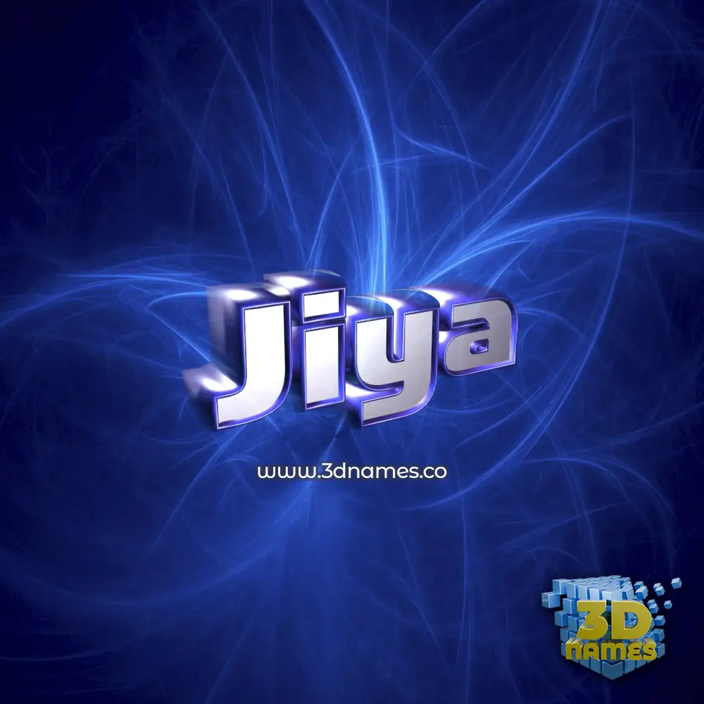 jiya in Plasma style - 3D name wallpaper
