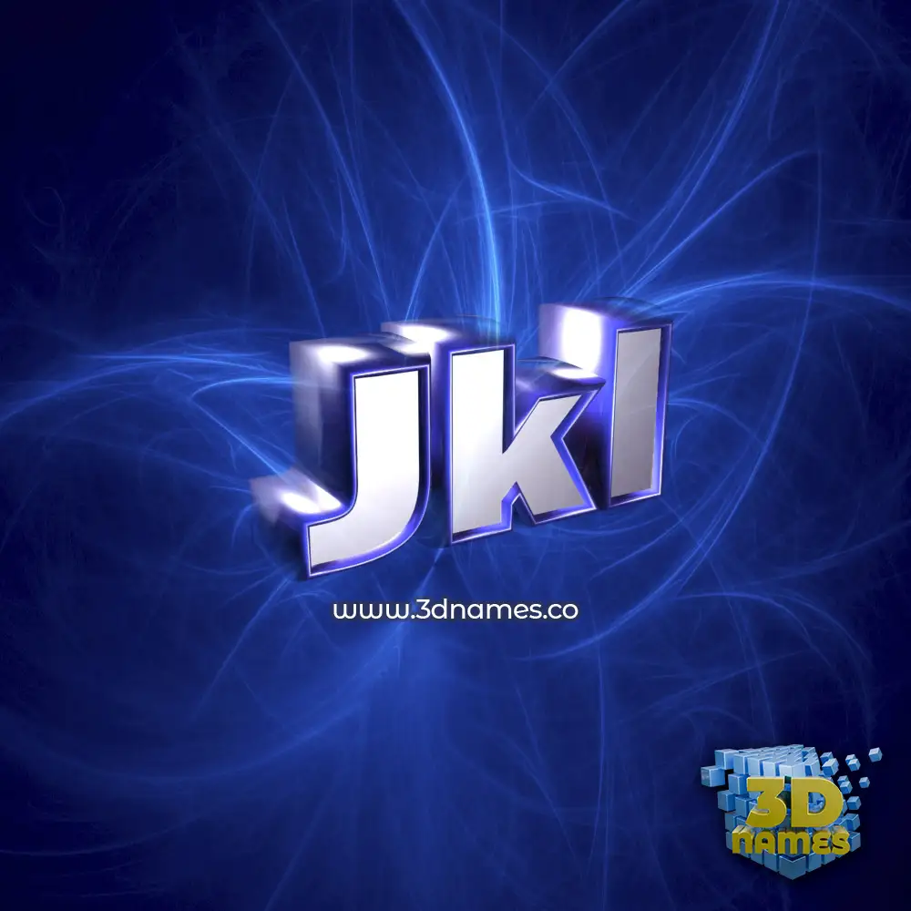 jkl in Plasma style - 3D name wallpaper