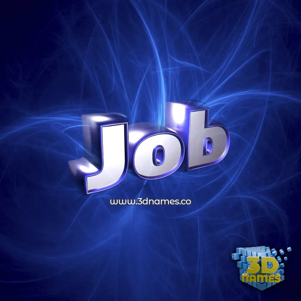 job in Plasma style - 3D name wallpaper