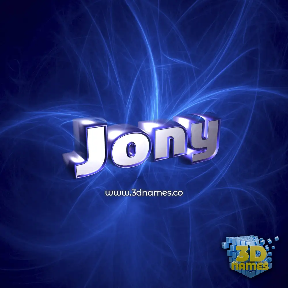 jony in Plasma style - 3D name wallpaper