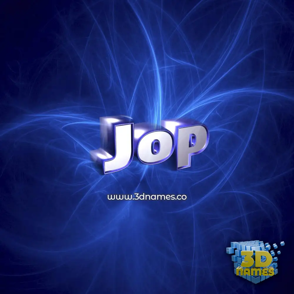 jop in Plasma style - 3D name wallpaper