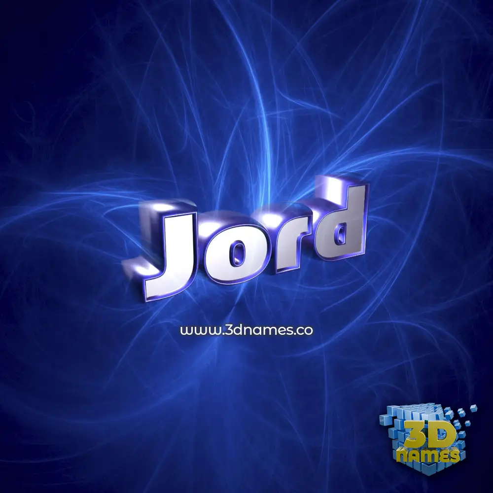 jord in Plasma style - 3D name wallpaper