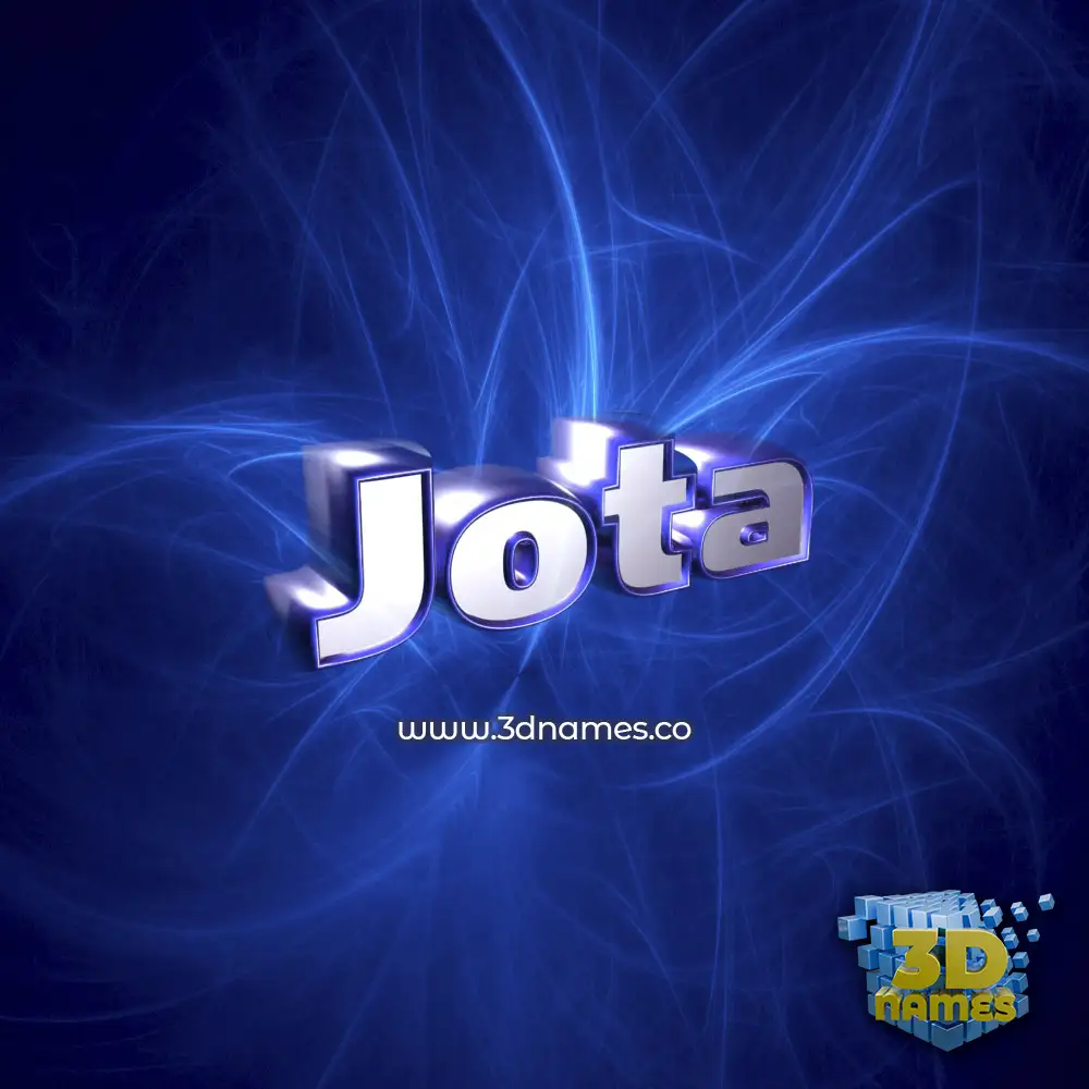 jota in Plasma style - 3D name wallpaper