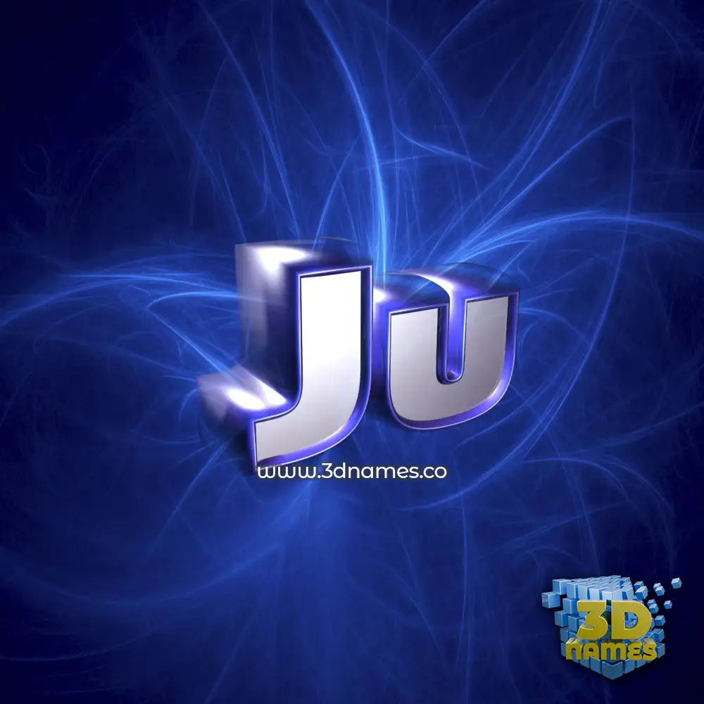 ju in Plasma style - 3D name wallpaper