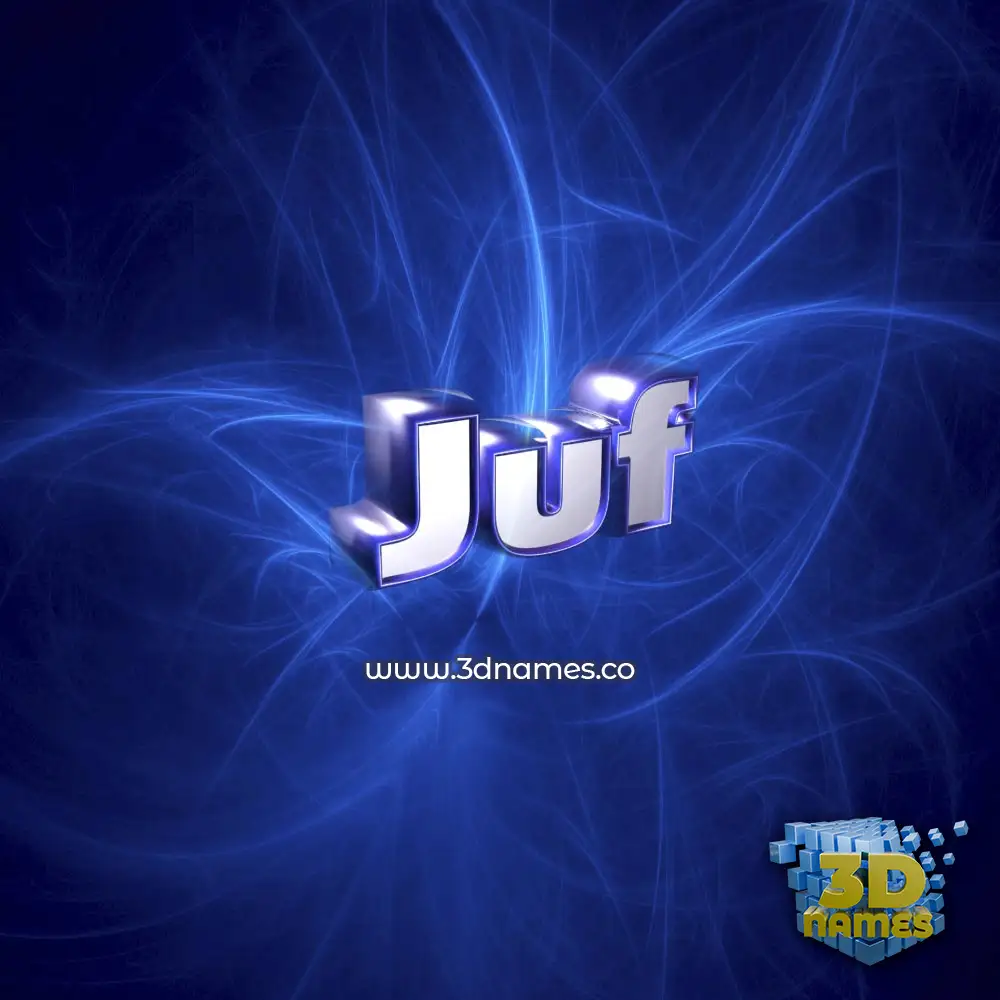 juf in Plasma style - 3D name wallpaper