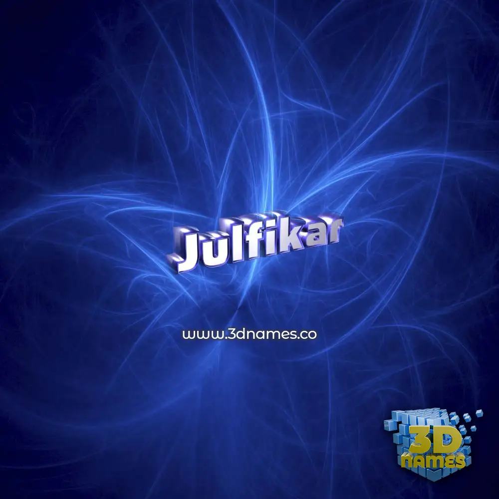 julfikar in Plasma style - 3D name wallpaper