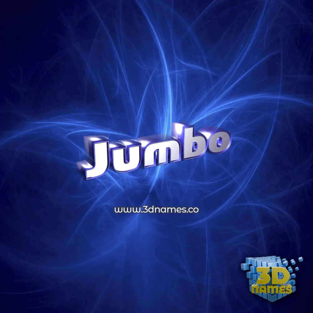 jumbo in Plasma style - 3D name wallpaper