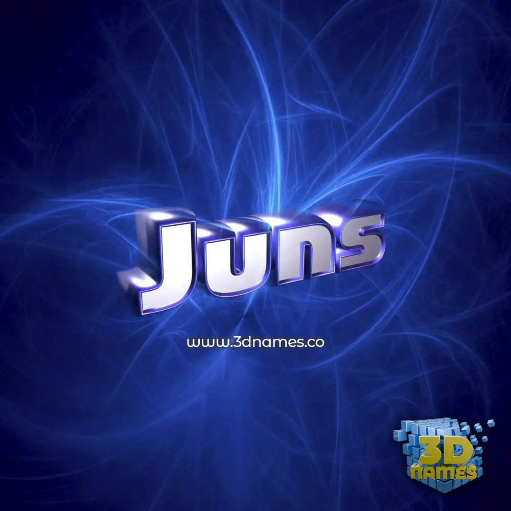 juns in Plasma style - 3D name wallpaper