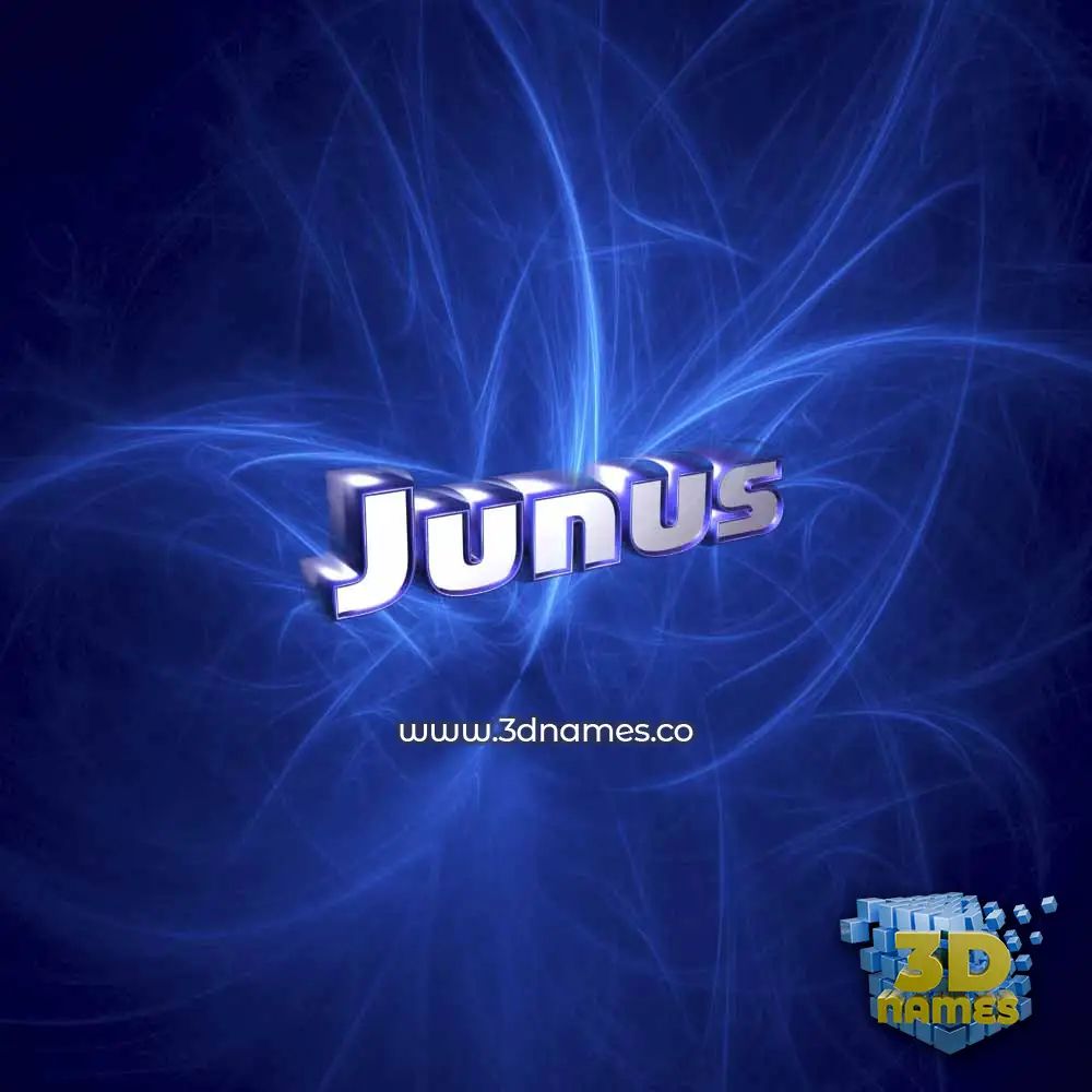 junus in Plasma style - 3D name wallpaper