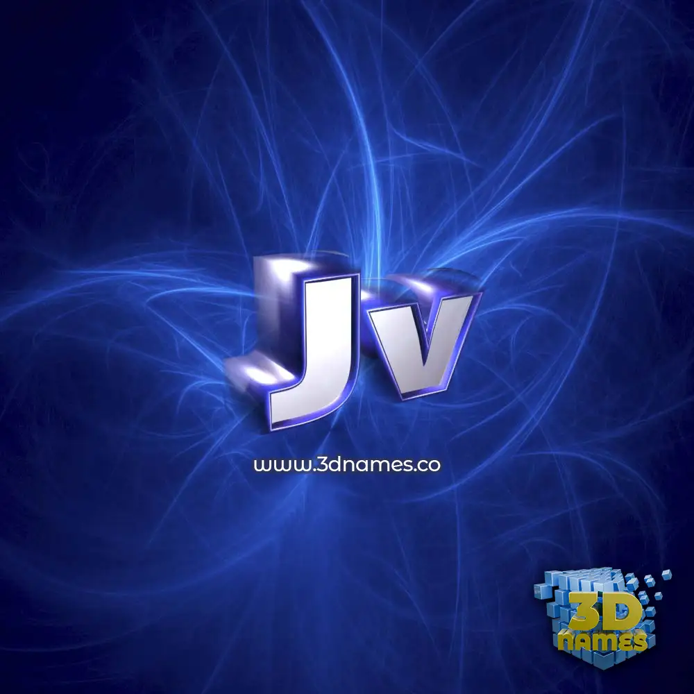 jv in Plasma style - 3D name wallpaper