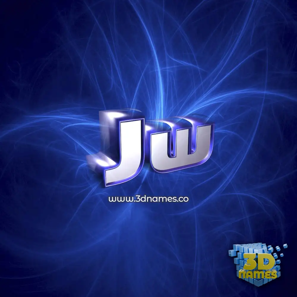 jw in Plasma style - 3D name wallpaper