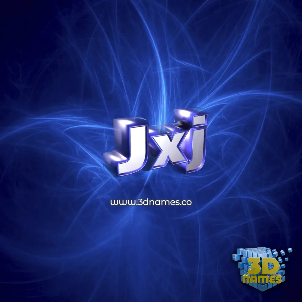 jxj in Plasma style - 3D name wallpaper