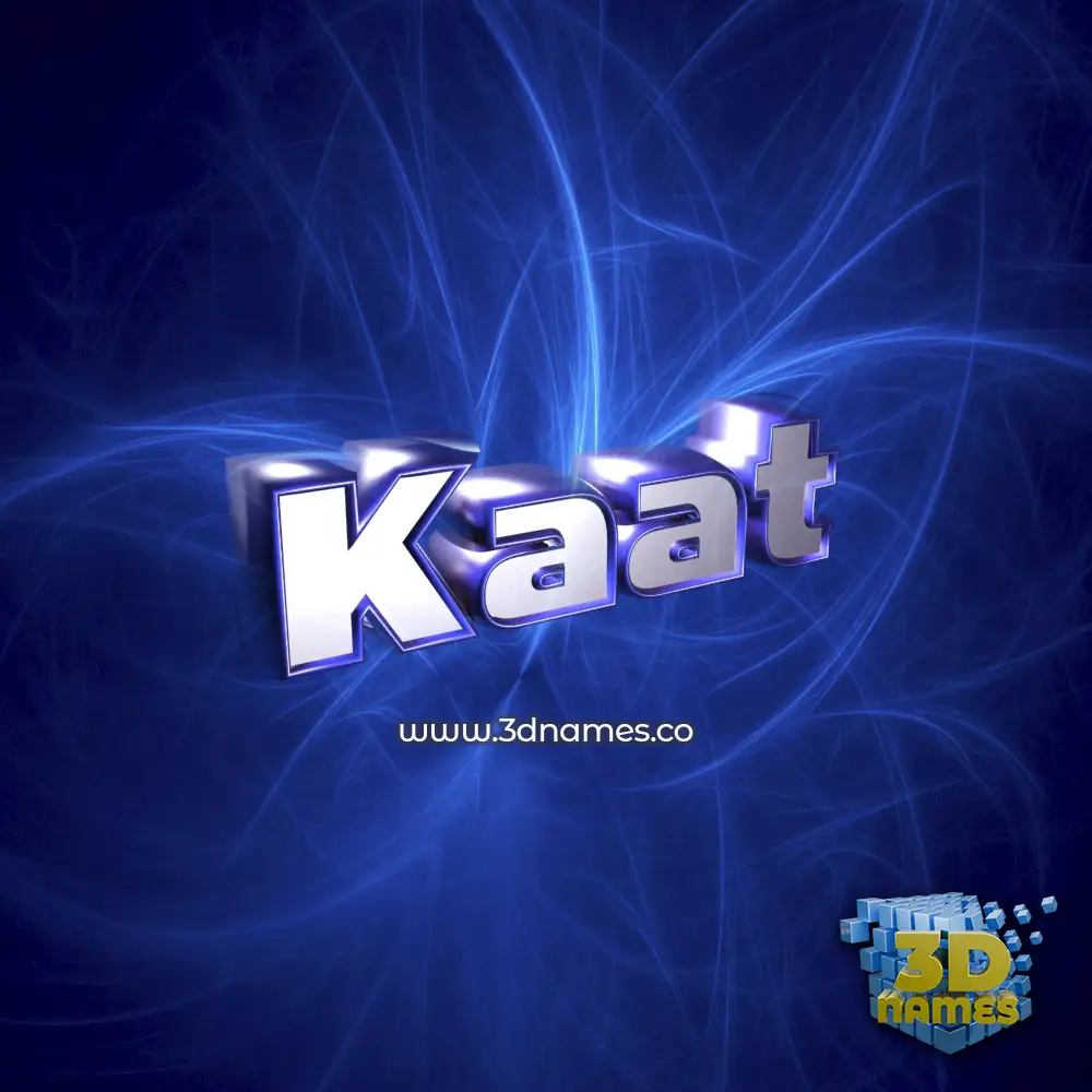 kaat in Plasma style - 3D name wallpaper