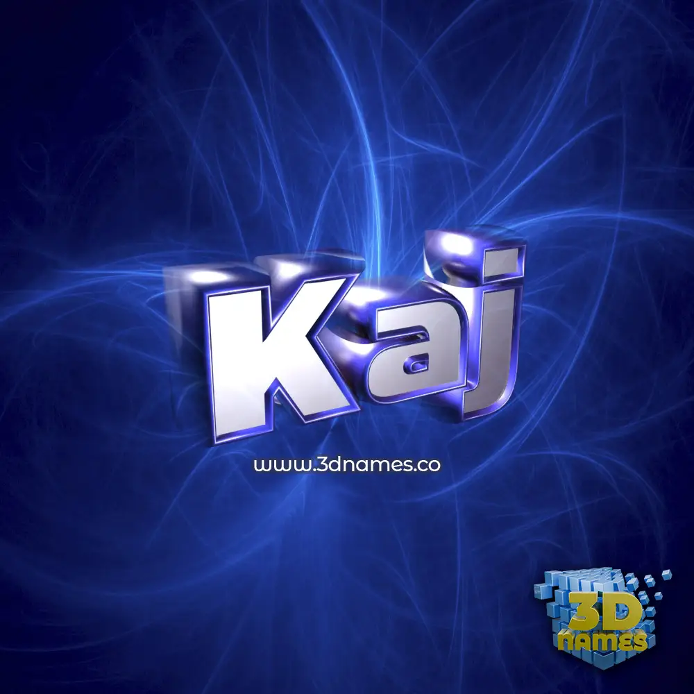kaj in Plasma style - 3D name wallpaper