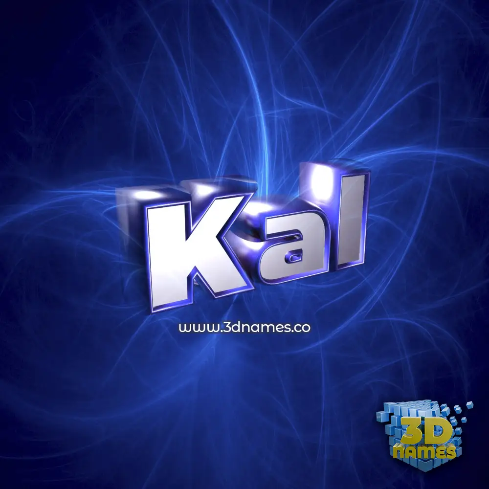 kal in Plasma style - 3D name wallpaper