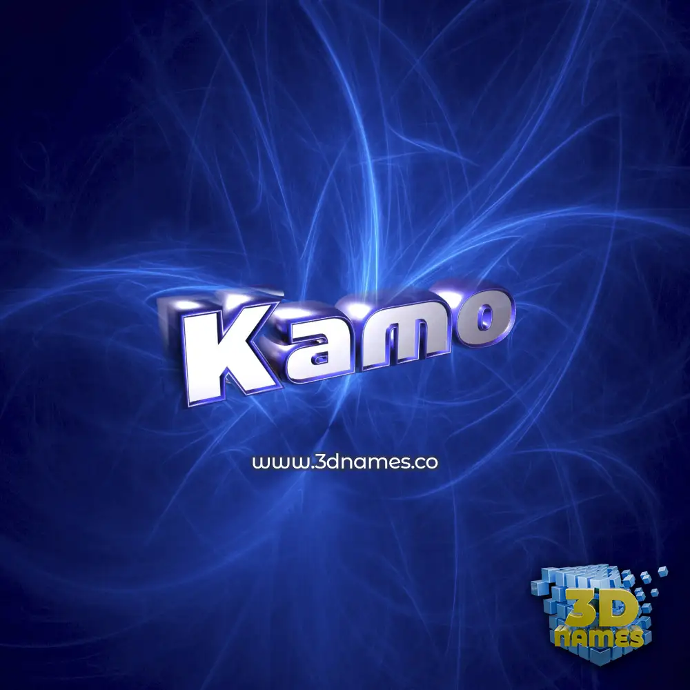 kamo in Plasma style - 3D name wallpaper