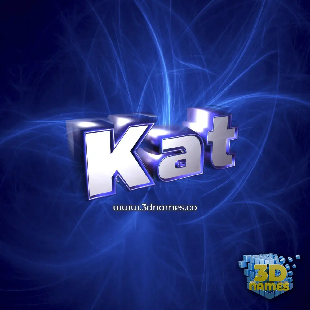 kat in Plasma style - 3D name wallpaper