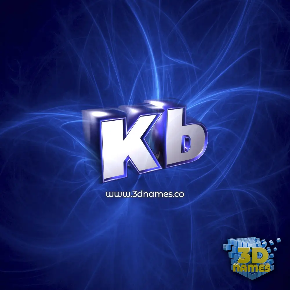 kb in Plasma style - 3D name wallpaper