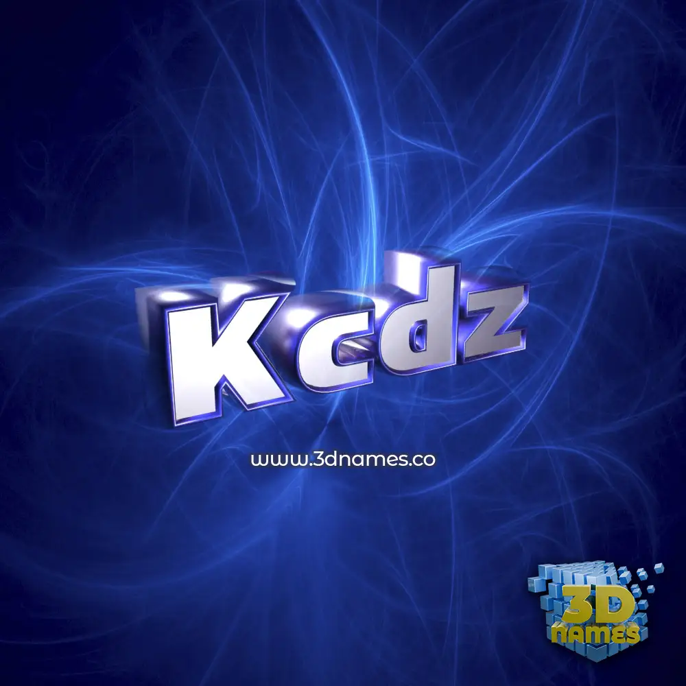 kcdz in Plasma style - 3D name wallpaper