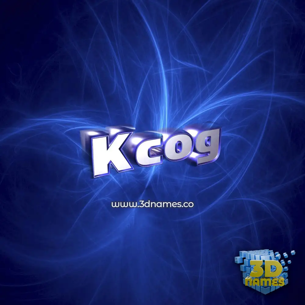 kcog in Plasma style - 3D name wallpaper