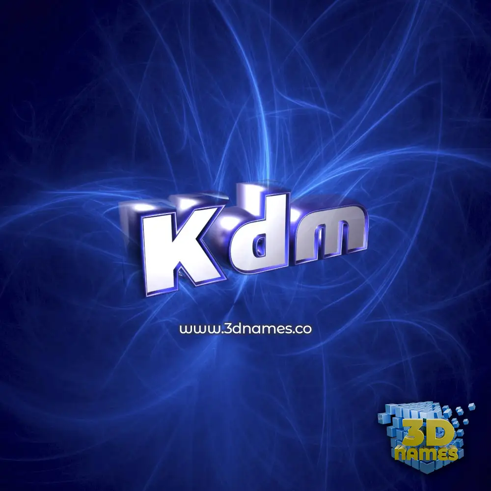 kdm in Plasma style - 3D name wallpaper