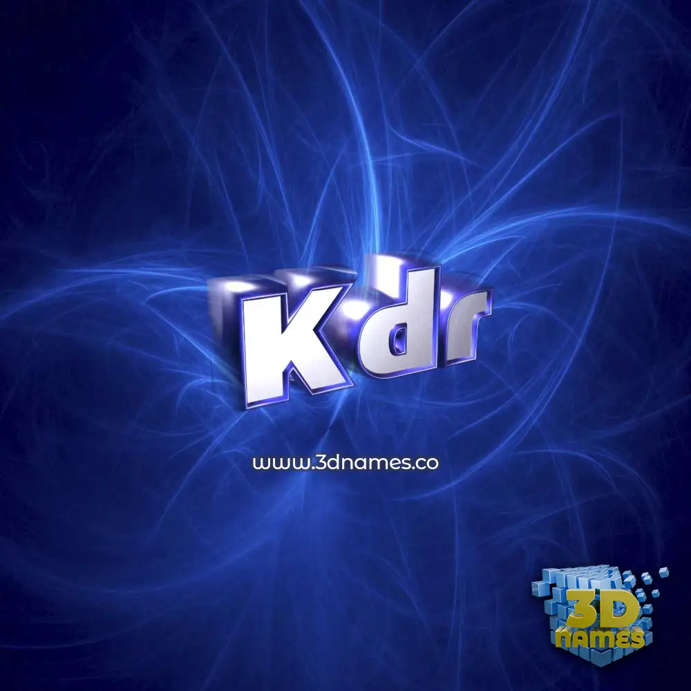 kdr in Plasma style - 3D name wallpaper