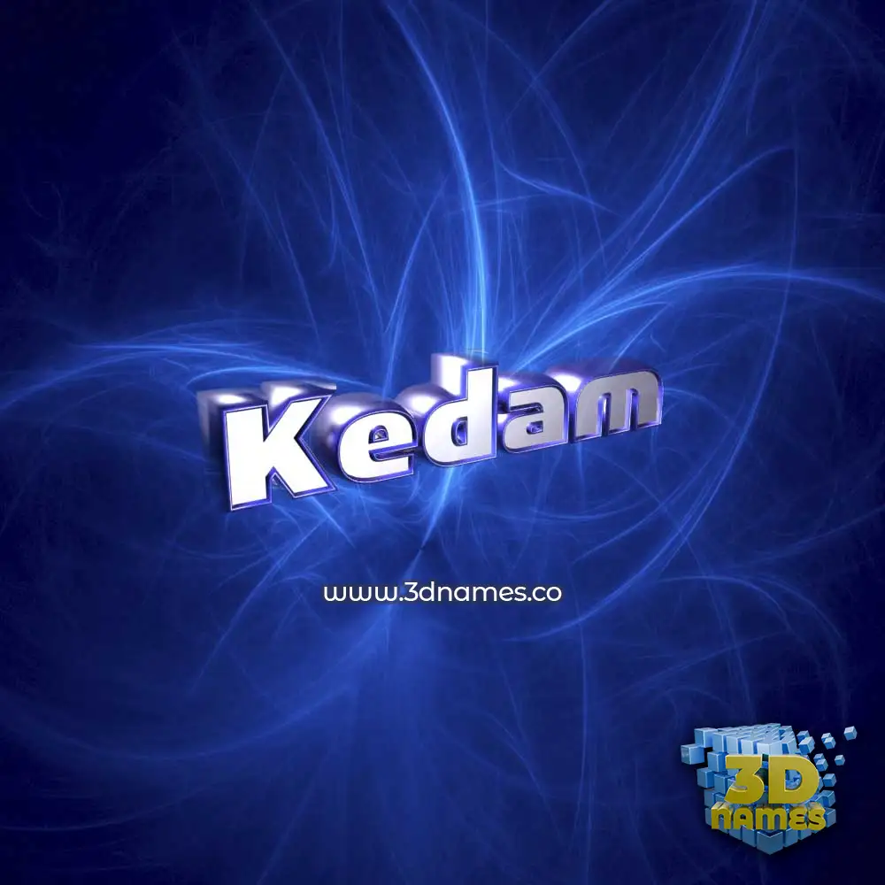 kedam in Plasma style - 3D name wallpaper