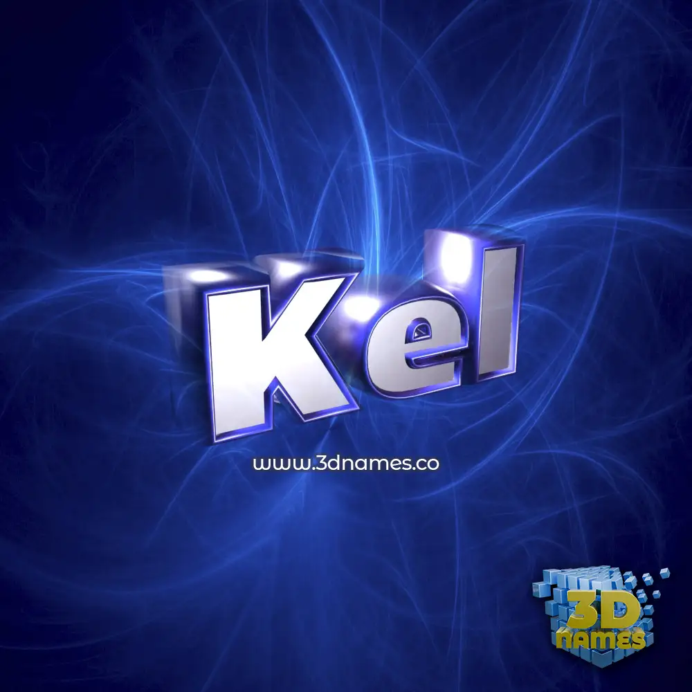 kel in Plasma style - 3D name wallpaper