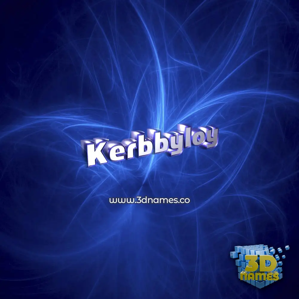 kerbbyloy in Plasma style - 3D name wallpaper