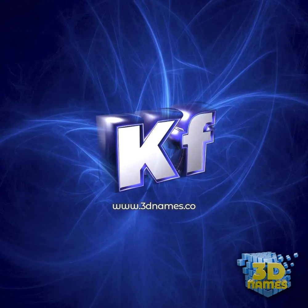 kf in Plasma style - 3D name wallpaper