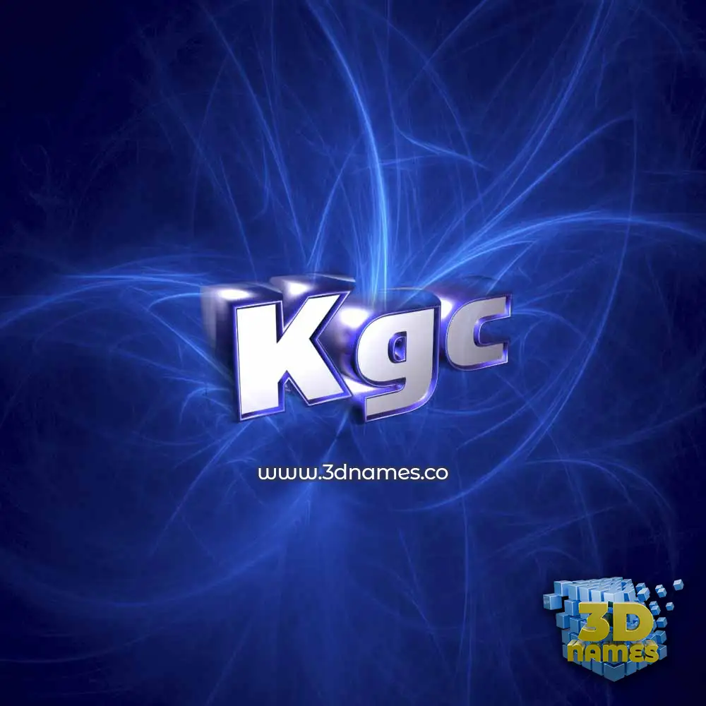 kgc in Plasma style - 3D name wallpaper