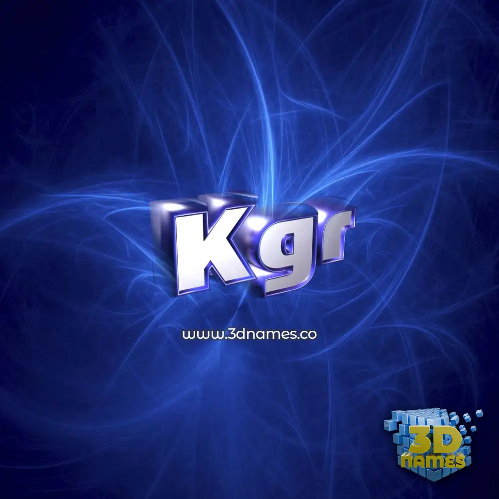 kgr in Plasma style - 3D name wallpaper