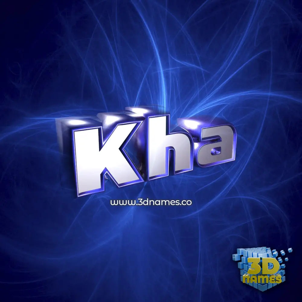 kha in Plasma style - 3D name wallpaper