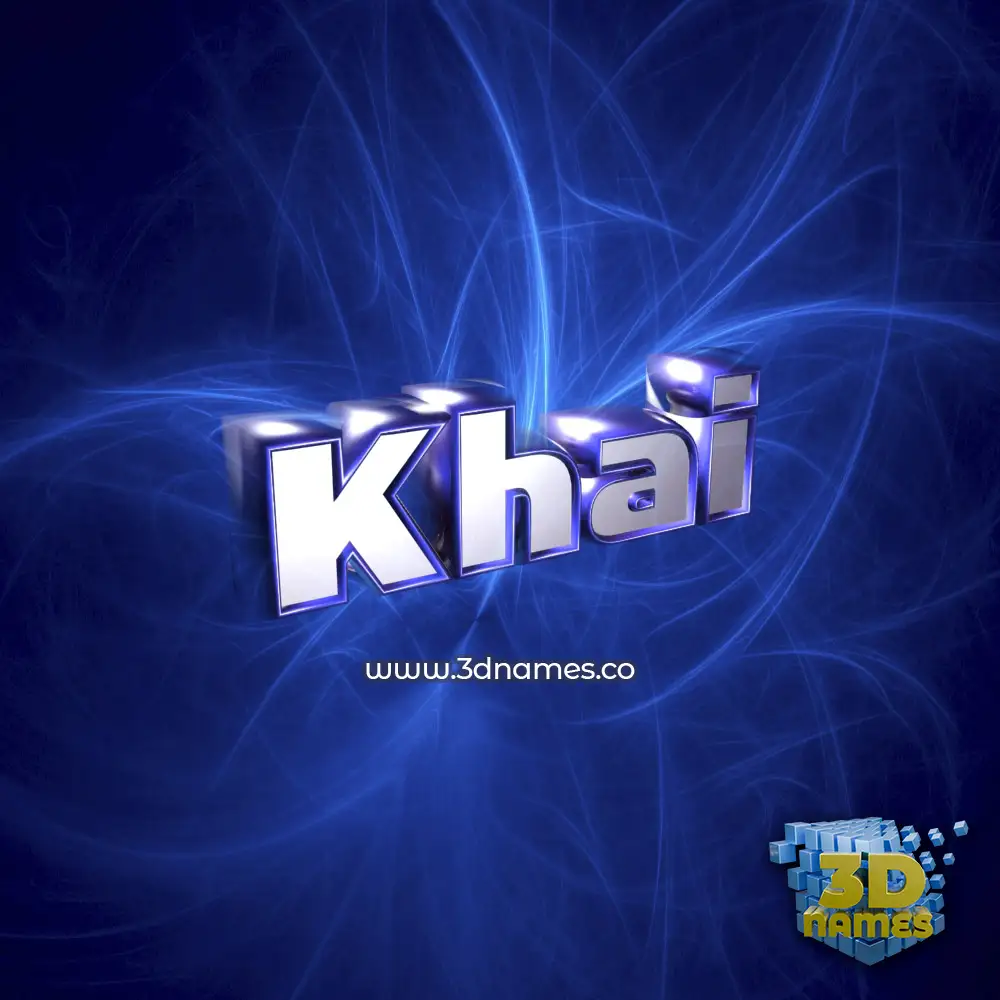 khai in Plasma style - 3D name wallpaper