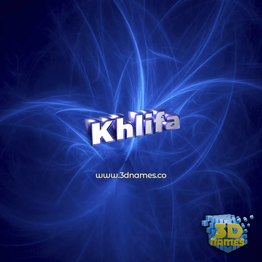 khlifa in Plasma style - 3D name wallpaper
