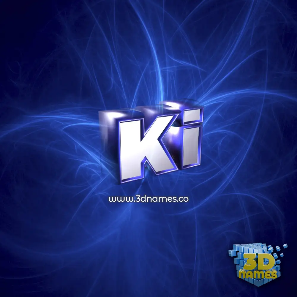 ki in Plasma style - 3D name wallpaper