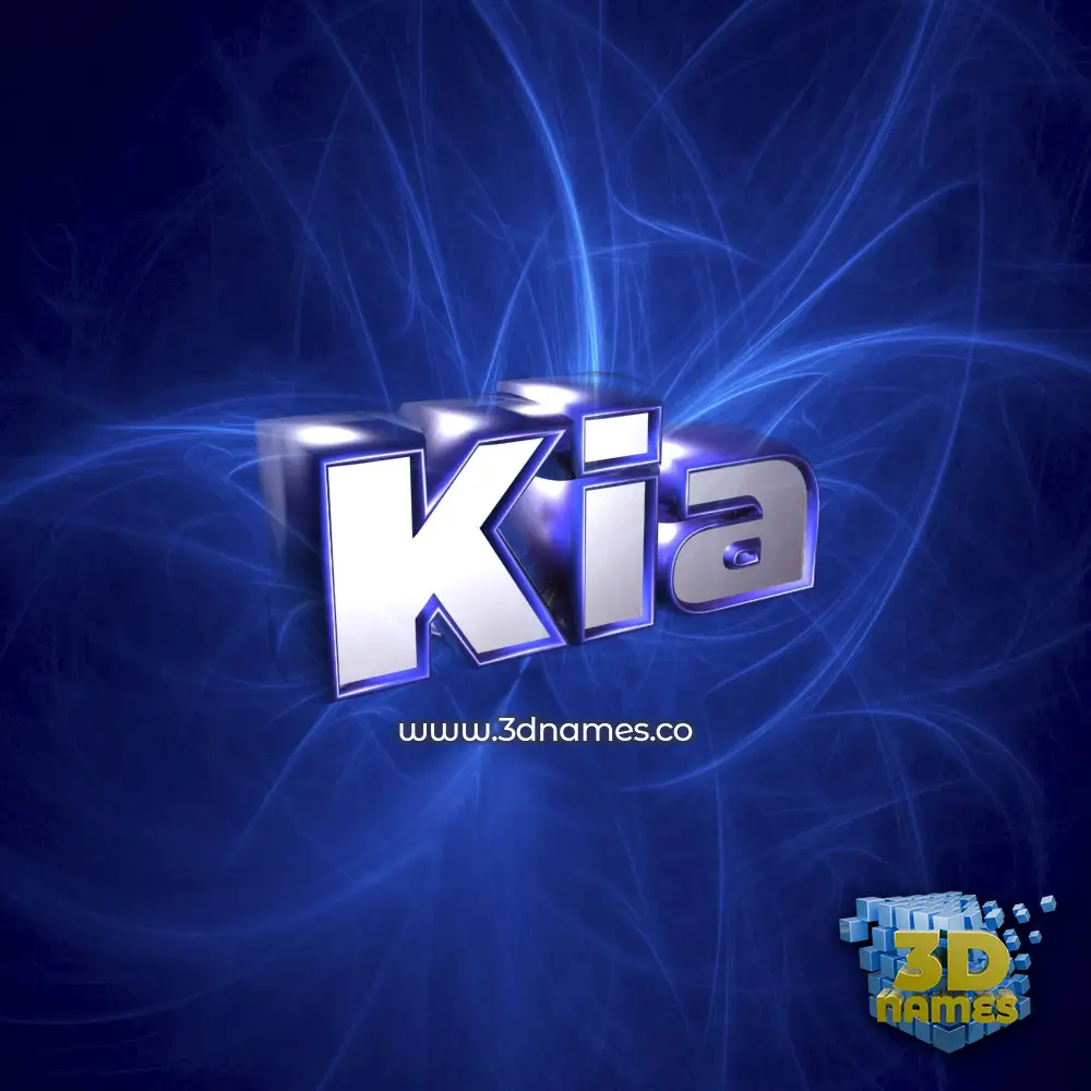 kia in Plasma style - 3D name wallpaper