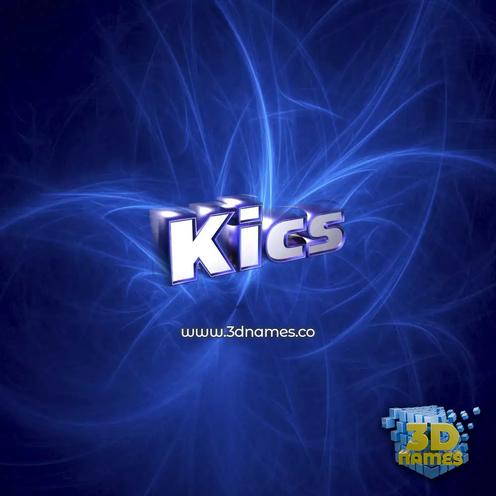 kics in Plasma style - 3D name wallpaper