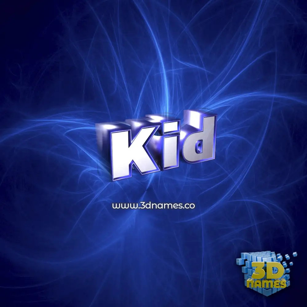 kid in Plasma style - 3D name wallpaper