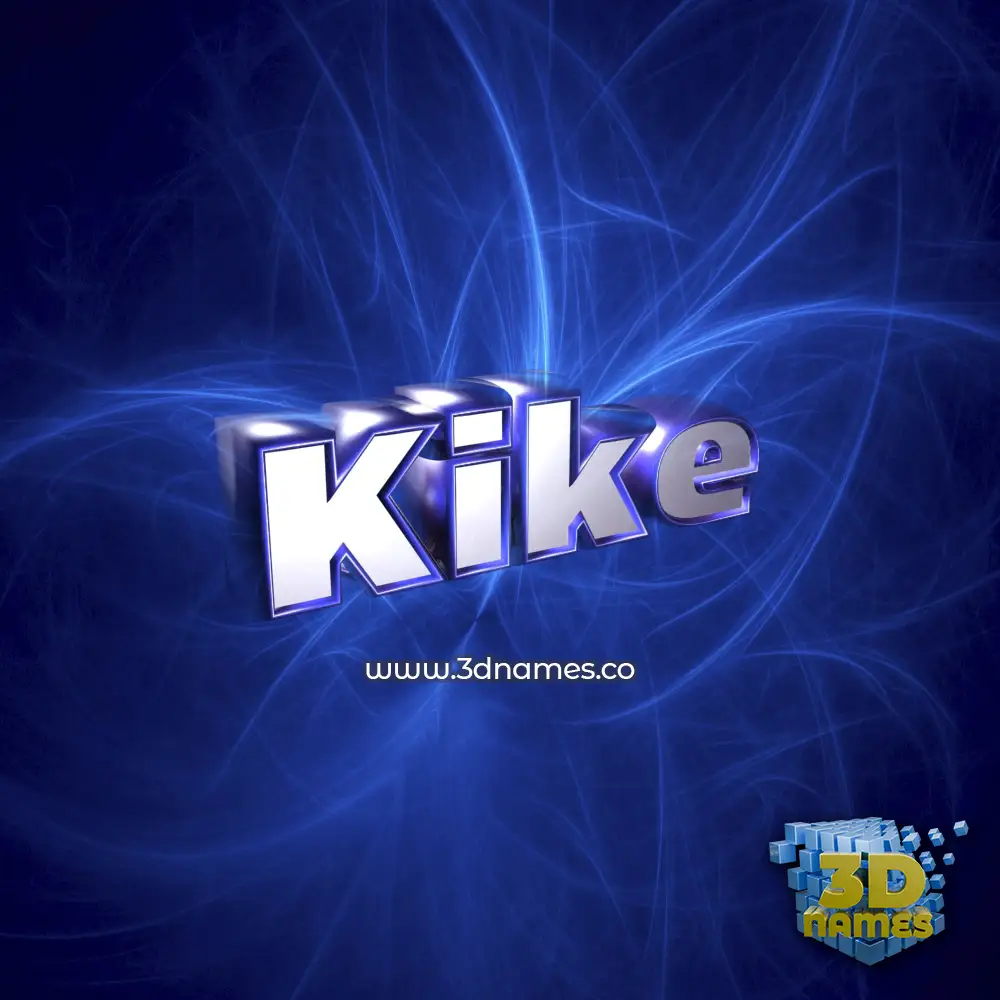 kike in Plasma style - 3D name wallpaper