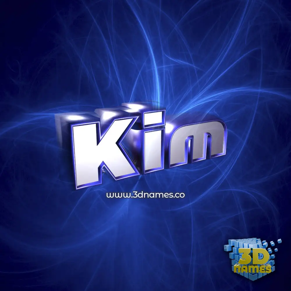 kim in Plasma style - 3D name wallpaper