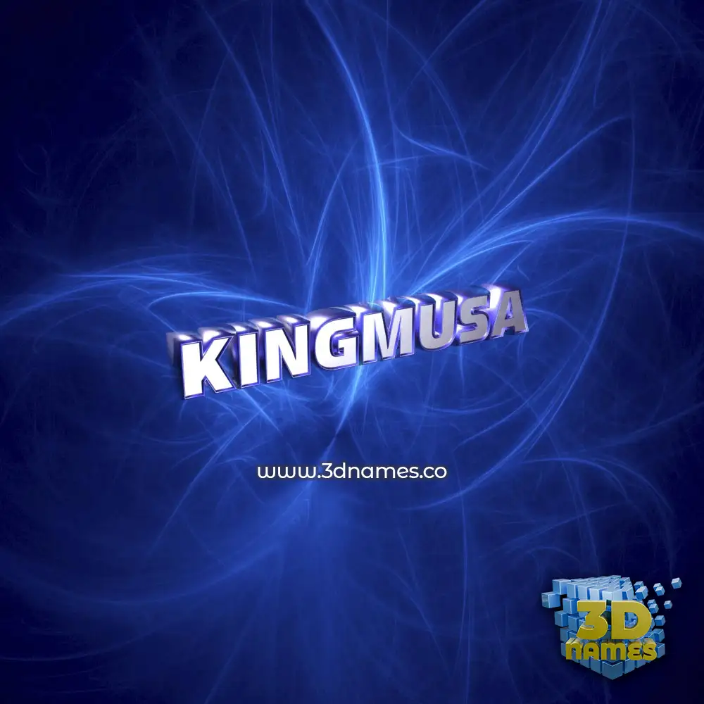 kingmusa in Plasma style - 3D name wallpaper