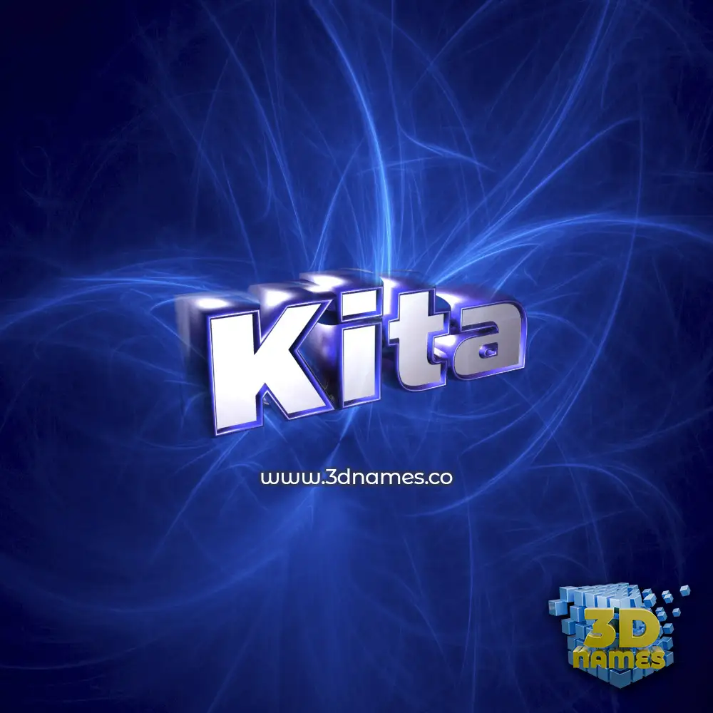 kita in Plasma style - 3D name wallpaper