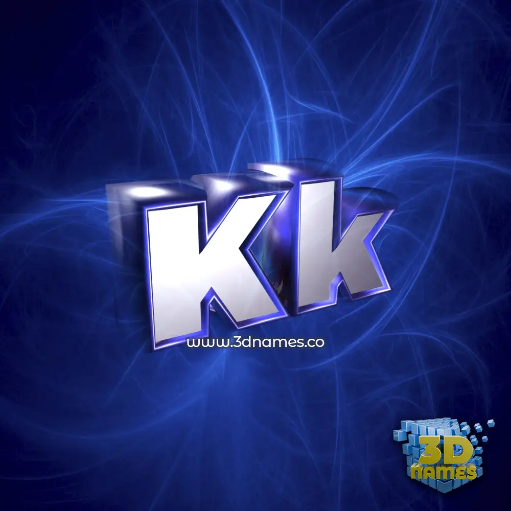 kk in Plasma style - 3D name wallpaper