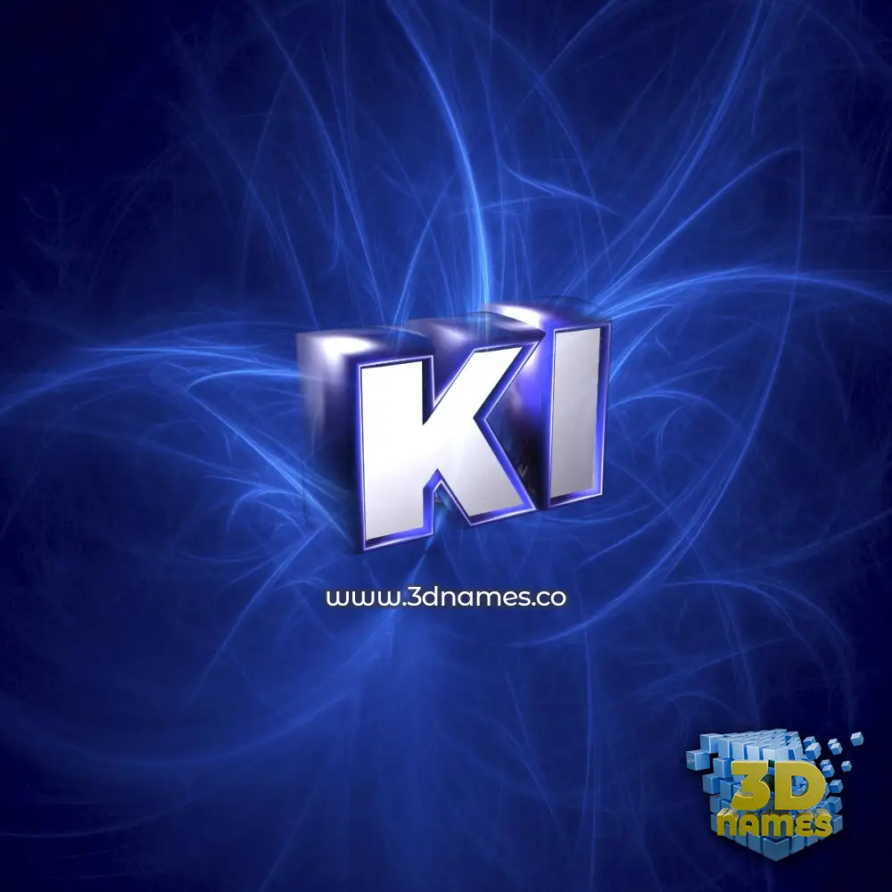 kl in Plasma style - 3D name wallpaper
