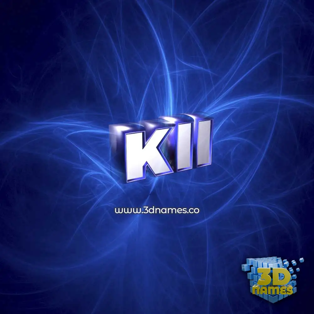 kll in Plasma style - 3D name wallpaper